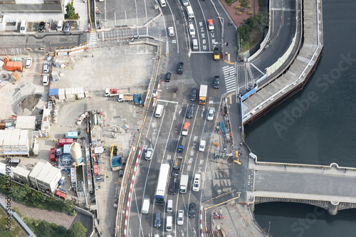 東京都心の街並　クローズアップ　大規模開発　高層ビル　建設　汐留　俯瞰 photo