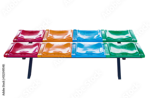 colorful bench, isolated on white background