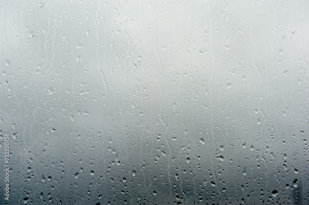 Drops of rain on the window