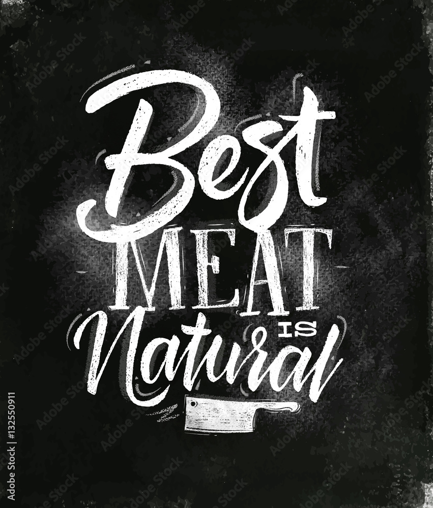 Poster best meat chalk