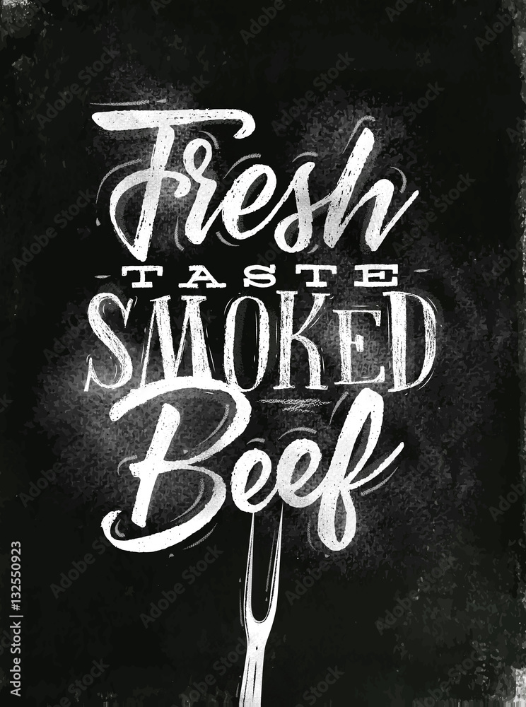 Poster smoked beef chalk