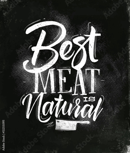 Obraz na płótnie Poster best meat chalk w salonie