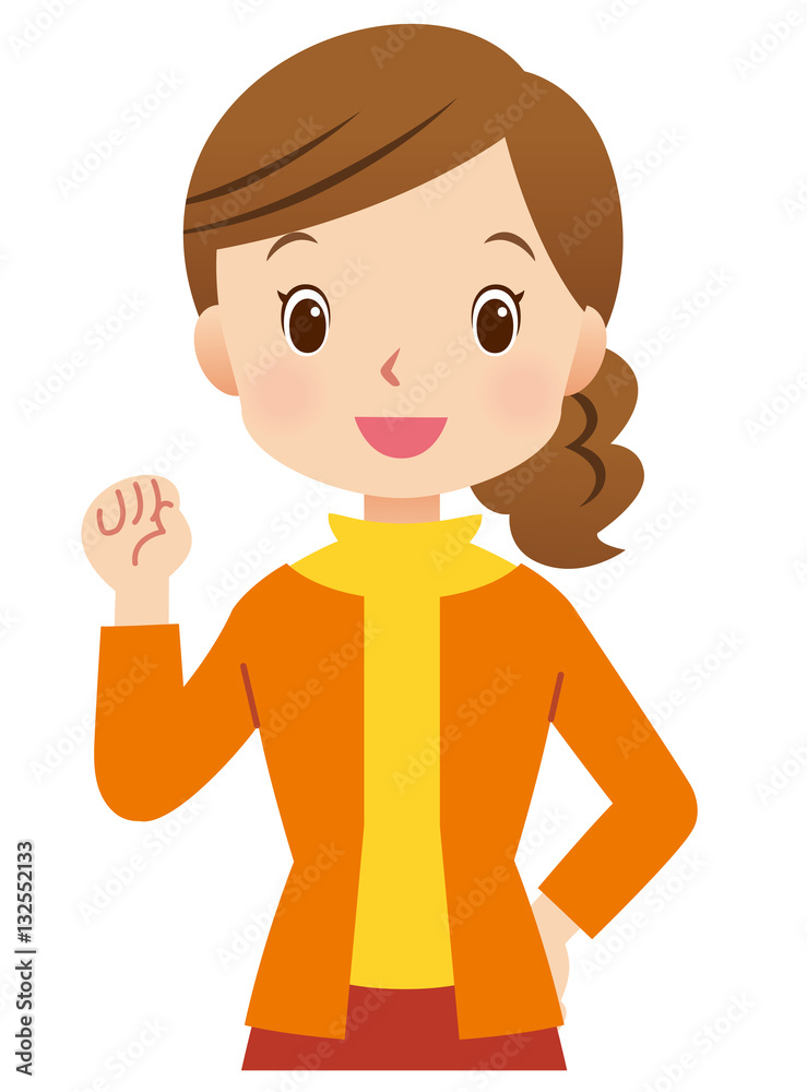 女性ポーズ　主婦　表情