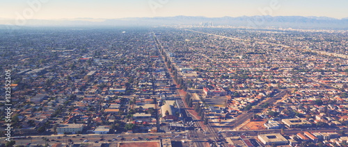 Obraz na plátně Aerial view of Los Angeles