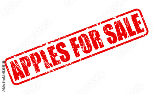 APPLES FOR SALE red stamp text