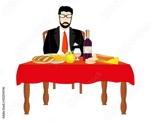Man at the table