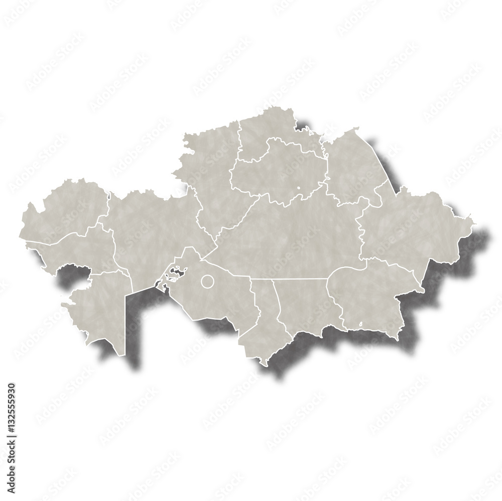 Fototapeta premium カザフスタン 地図 都市 アイコン
