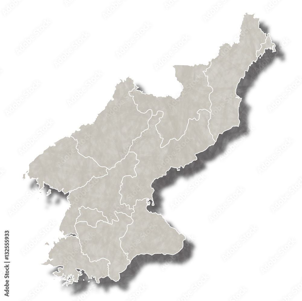 Obraz premium 北朝鮮 地図 都市 アイコン 
