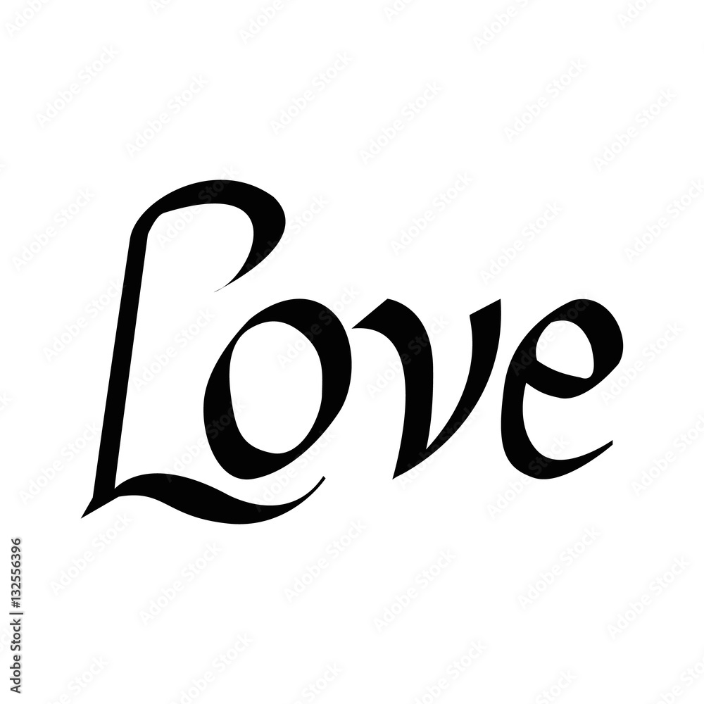 freehand letters love text doodles, valentine's day freehand letters love text doodles, valentine's day