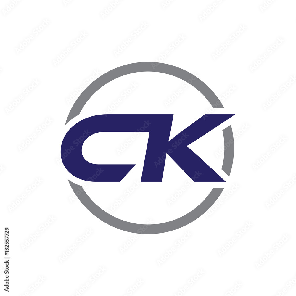 initial letter logo with circle blue color initial letter logo with circle blue color