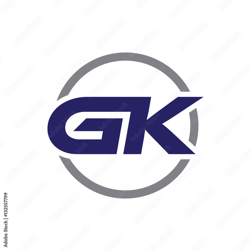 initial letter logo with circle blue color initial letter logo with circle blue color
