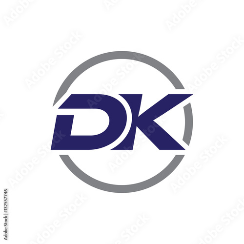 initial letter logo with circle blue color