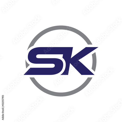 Free Download initial letter logo with circle blue color - GFXLoad