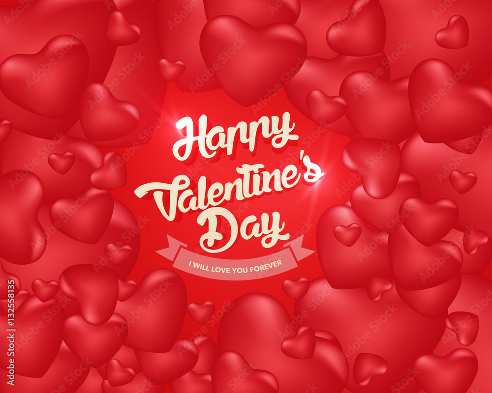 Happy Valentine's Day Background,Vector Illustration Design