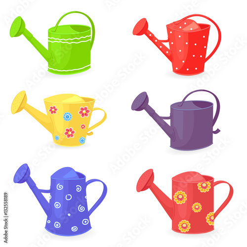 funny collection of can watering for your design