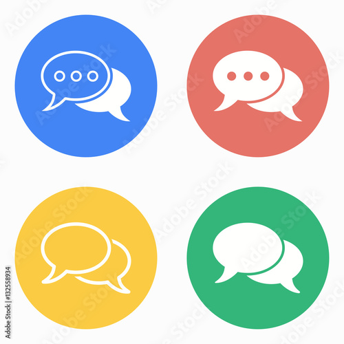 Chatting icon set.