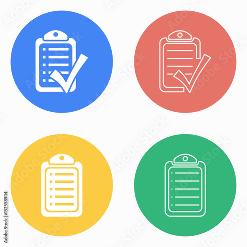 Checklist icon set.