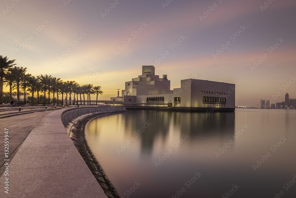 Fototapeta premium sunset in qatar