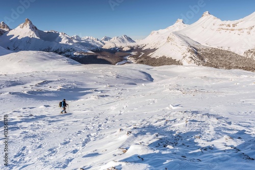 Panorama mountain winter landscape