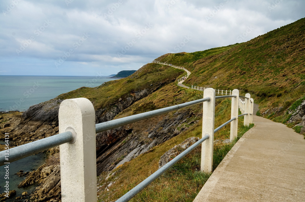 Walkway on a Walesian coastline.