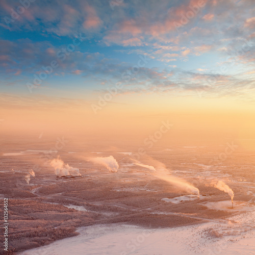 industrial terrain on sundown © Vladimir Melnikov