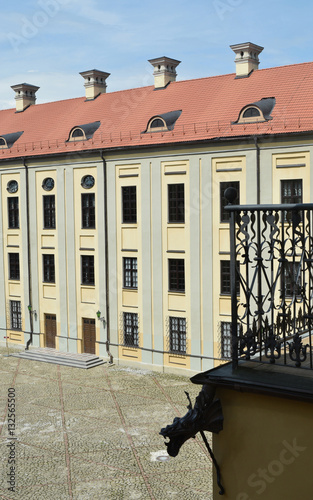 A view of the courtyard of the Radziwills ' castle in Nesvizh. photo