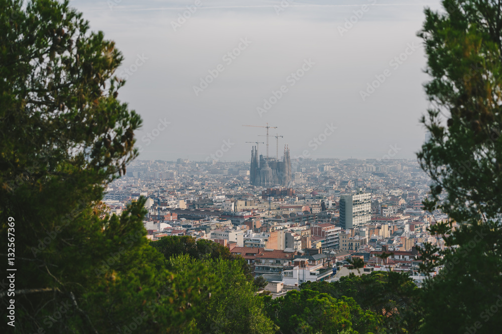 Panoramic view of Barcelona, Spain