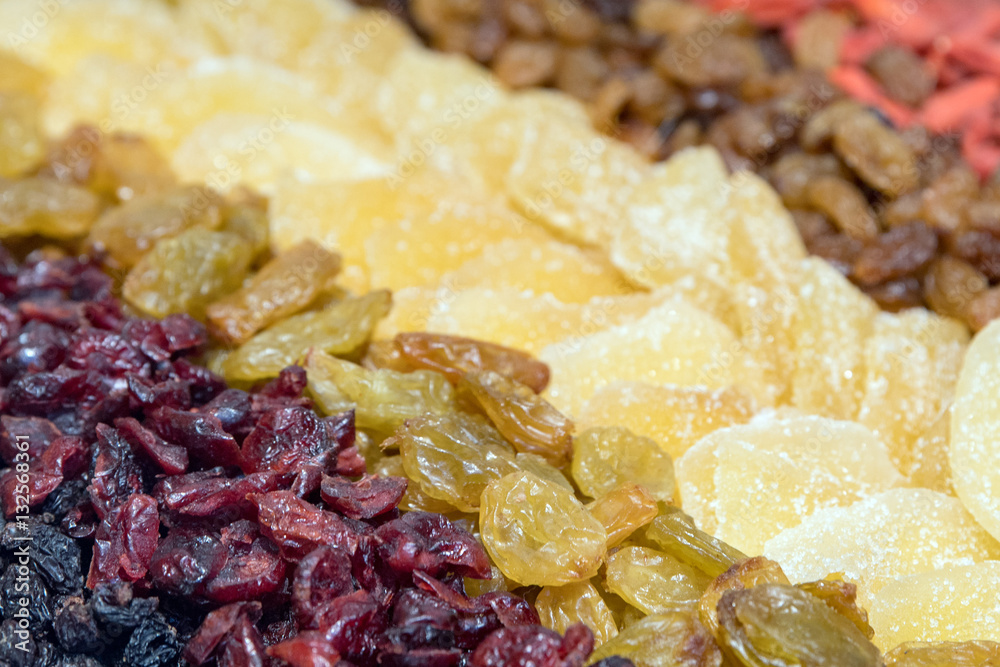 Foto Stock Dried fruits for sale at the market Adobe Stock
