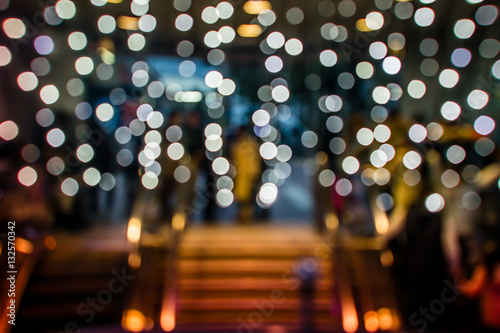 Defocused abstract subway night lights background
