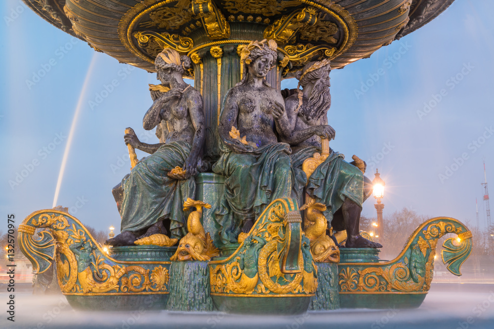 Fountain at Place de la Concorde in Paris France Fountain at Place de la Concorde in Paris France