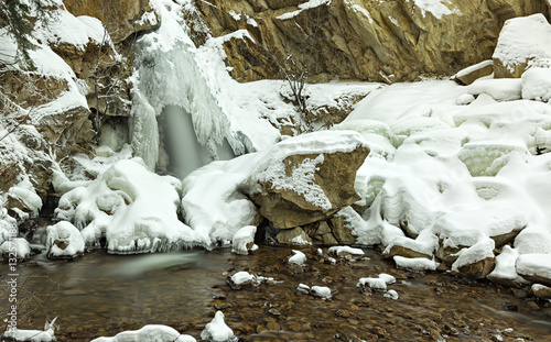 Hardy Falls Peachland in Okanagan valleynear Kelowna British Columbia Canada in winter photo