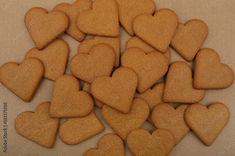 Heart shape cookies. Cookies with cinnamon. Heart shape cookies. Cookies with cinnamon.