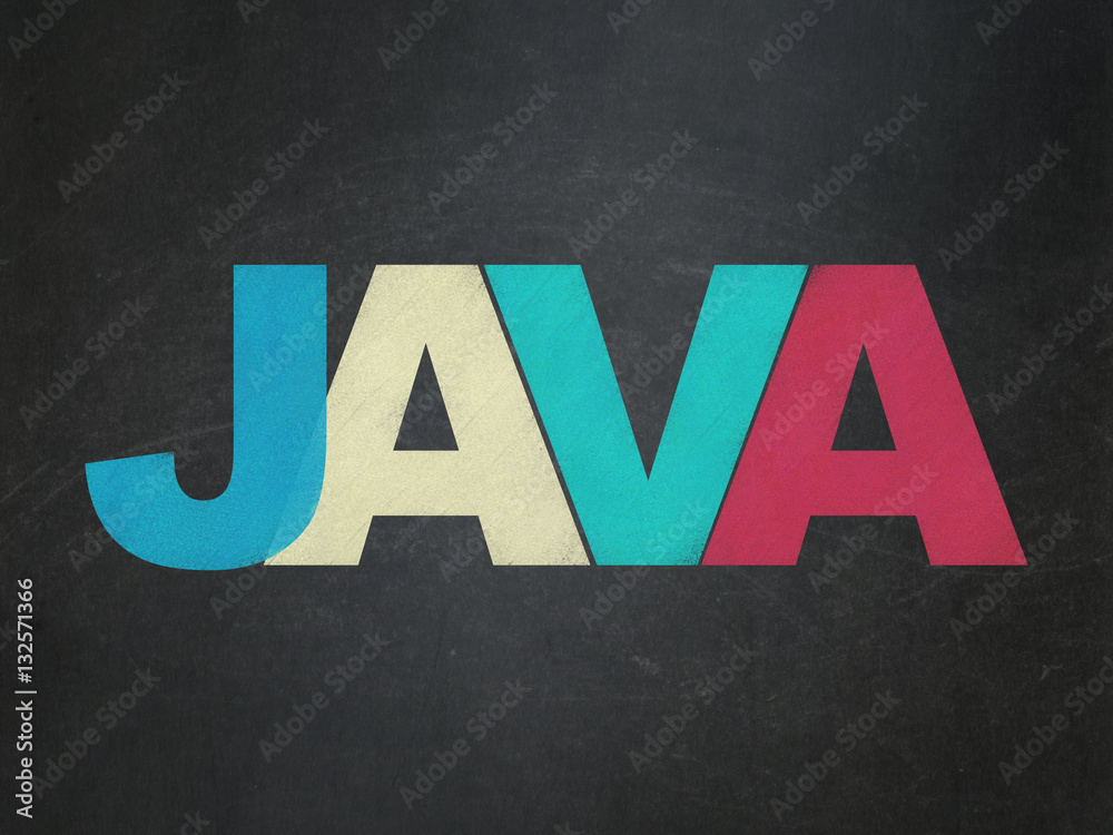 Programming concept: Java on School board background Stock Illustration ...