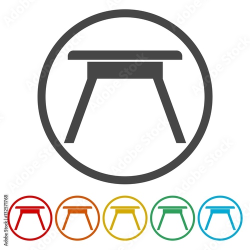 Camping table Icon Vector 