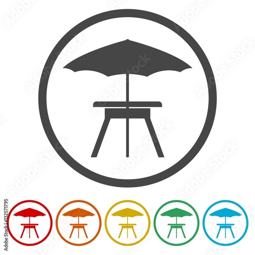 Camping table Icon Vector 
