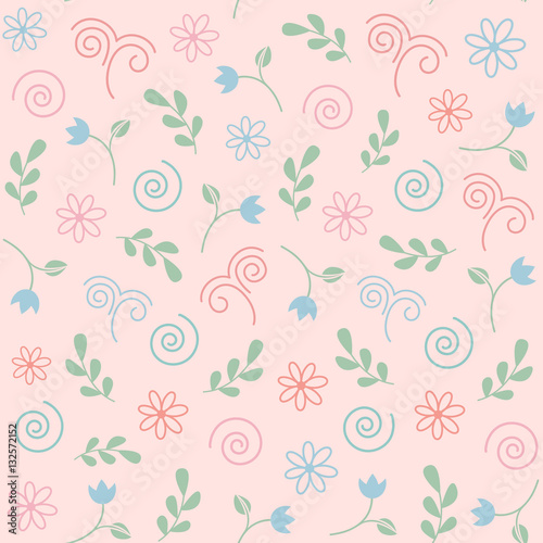 Floral background. Seamless vector pattern.