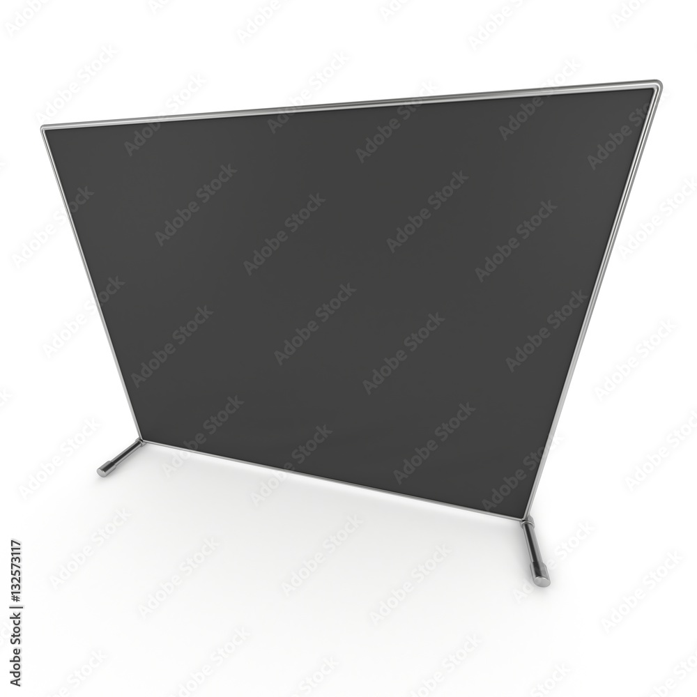 Billet press wall with black screen chroma key banner. Mobile trade show booth white and blank. 3d render isolated on white background. High Resolution Template for your design. Billet press wall with black screen chroma key banner. Mobile trade show booth white and blank. 3d render isolated on white background. High Resolution Template for your design.