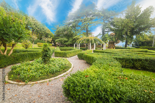 Canvas Print Fortezza Medicea garden in Montepulciano