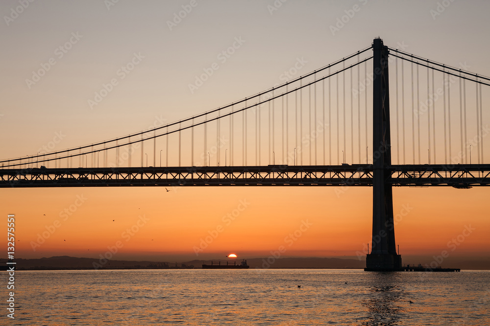 Fototapeta premium Oakland Bay Bridge, San Francisco, California