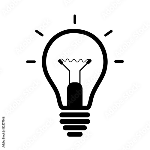 Light bulb vector design isolated on white background 	