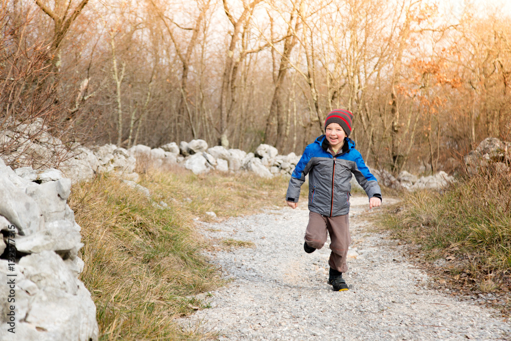 Happy boy runing Happy boy runing