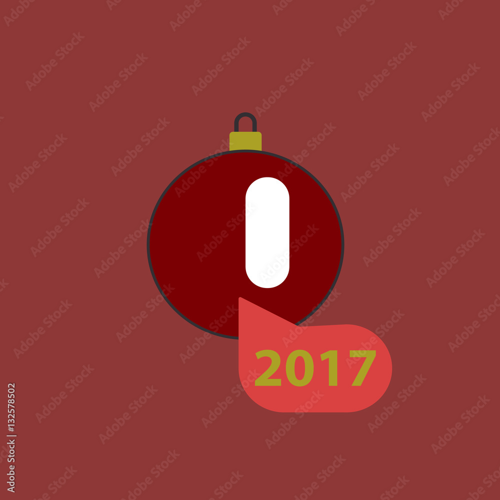 new 2017 year Vector illustration Christmas ball and new 2017 year new 2017 year Vector illustration Christmas ball and new 2017 year