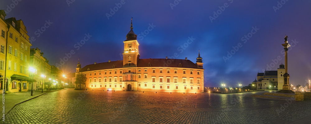 Old Town and Royal Castle in Warsaw, Poland,panorama