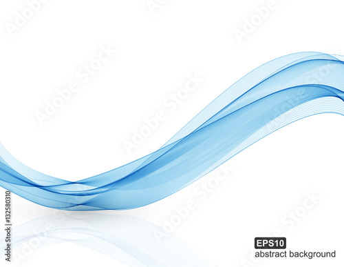 Vector abstract blue waves background.