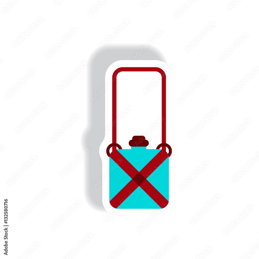 stylish icon in paper sticker style travel suitcase stylish icon in paper sticker style travel suitcase