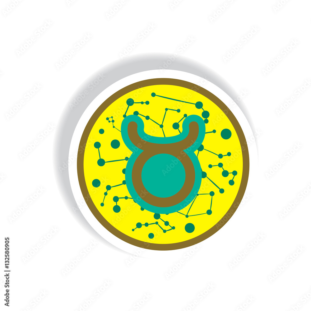 stylish icon in paper sticker style zodiac sign Taurus stylish icon in paper sticker style zodiac sign Taurus