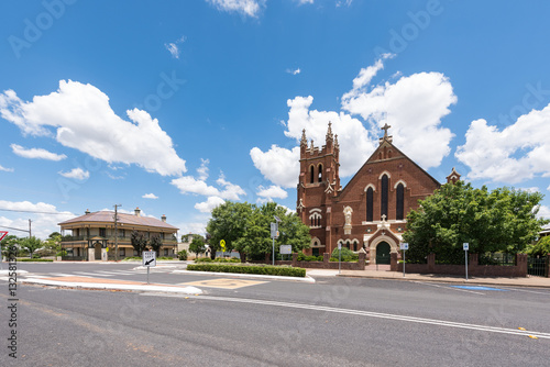 Wellington, Australia - December 26, 2016: St Patrick's Catholic Church on a beautiful day. Wellington is the second-oldest town west of the Blue Mountains.