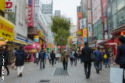 Fototapeta Naklejka Na Ścianę i Meble -  Abstract blur .Shijuku district.Shinjuku is a special ward locat