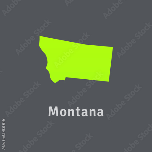montana region icon of USA. with green color