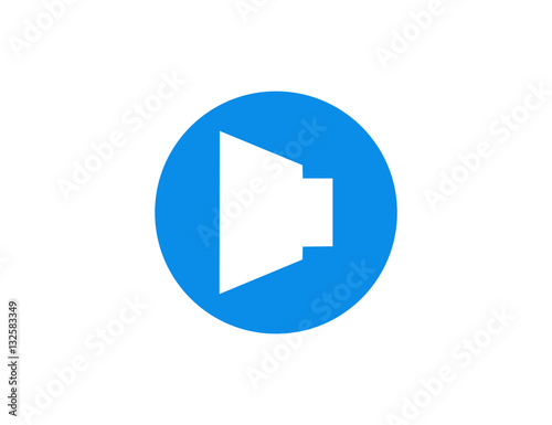 Vector flat speaker music icon